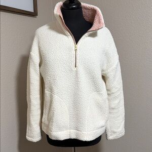 Old Navy Cream Teddy Jacket with Pink Lining